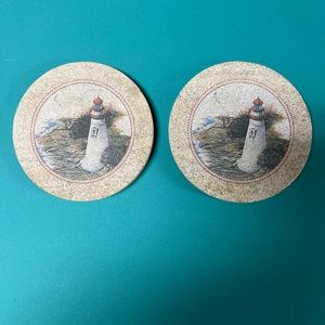 Two Thirstystone Coasters with Lighthouses